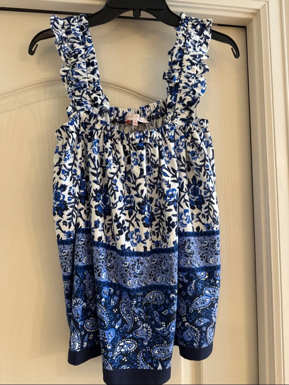 Jude Connally Tara Top Blue Floral Print - Picture 1 of 5